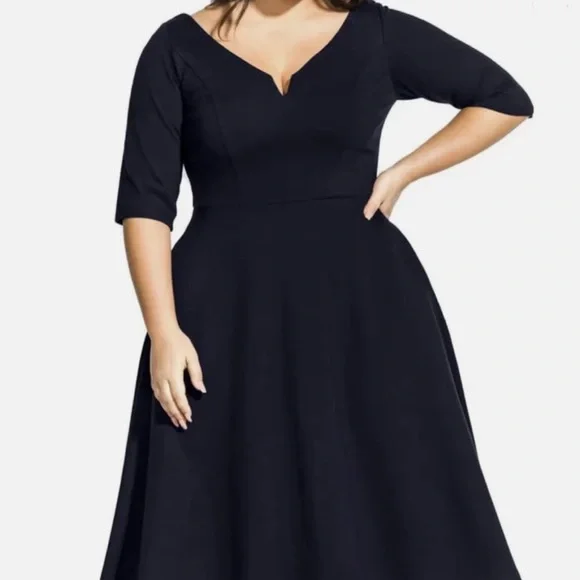 city chic navy blue dress Mannat Kurti Skirt Set 00